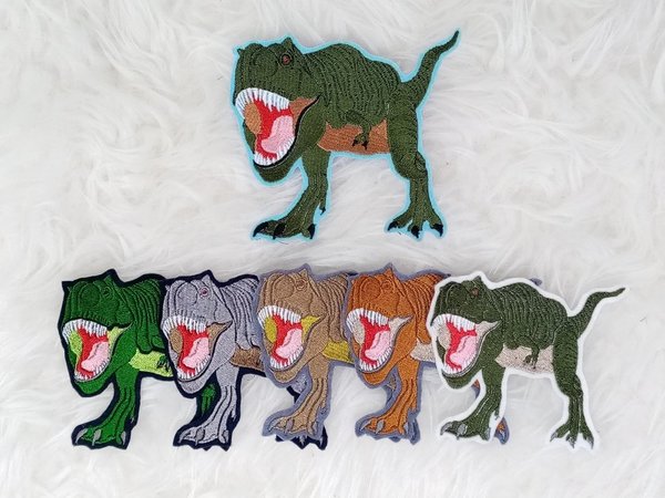 Aufnäher T-Rex - verschiedene Farben, Größen & Filze