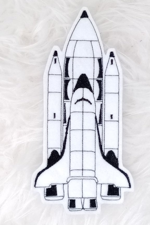 XXL Aufnäher Space Shuttle mit Trägerrakete